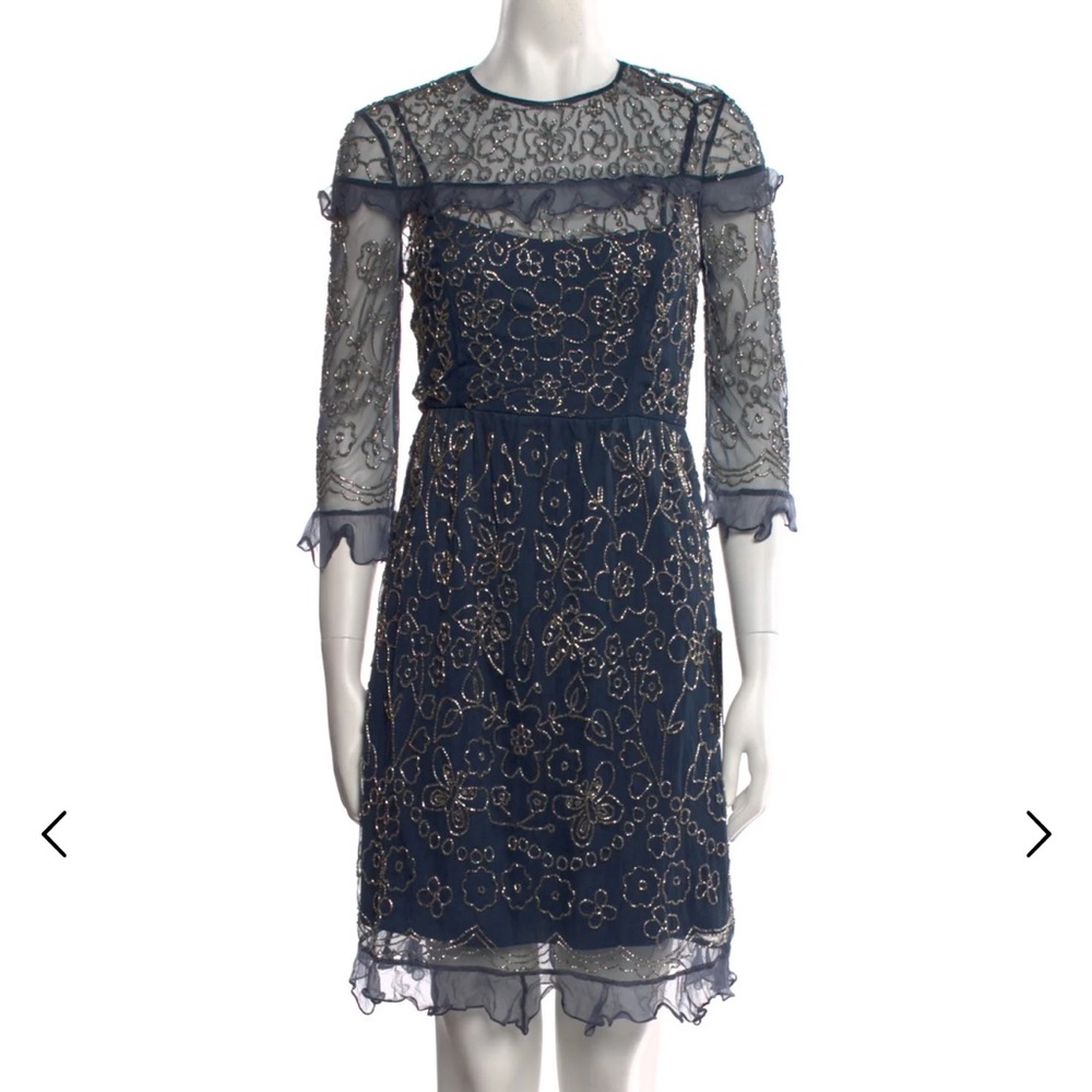 Needle & Thread Beaded Floral Lace Dress